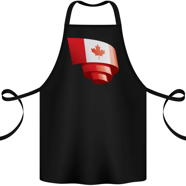 CURLED CANADA FLAG Canadian Day Football Cotton Apron 100% Organic £12. ...