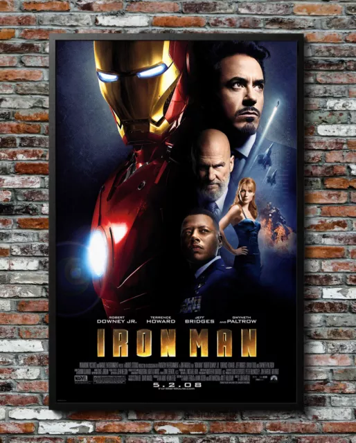 Iron Man Robert Downey Jr. 2008 Movie Poster 24"x36" Borderless Glossy 0833