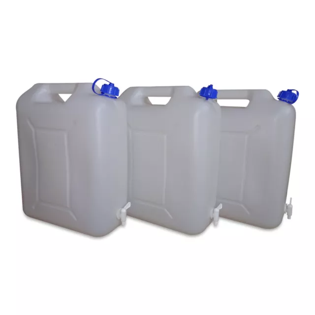 3 Stück 20 L Wasserkanister Trinkwasserkanister Camping Outdoor lebensmittelecht