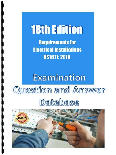 18a edizione BS7671 IET 650 finto esame domande e risposte 125 pagine home studio