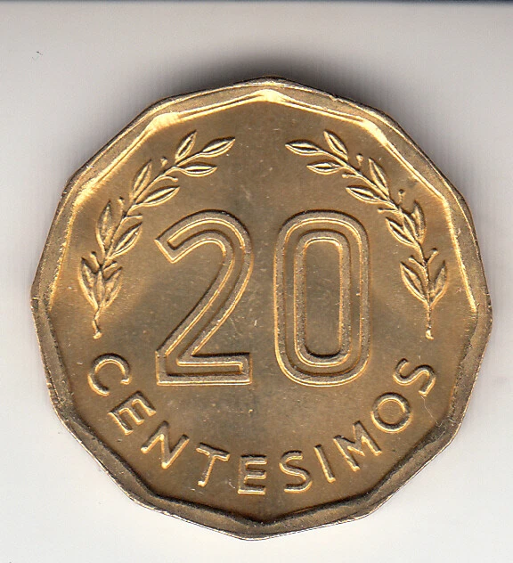 URUGUAY 1981. 20 CENTESIMOS Fortress on Montevideo's Hill aUNC