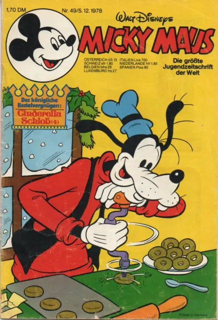 Micky Maus Comics Heft Nr 49 von 1978 Walt Disneys Original Vintage Sammlerheft