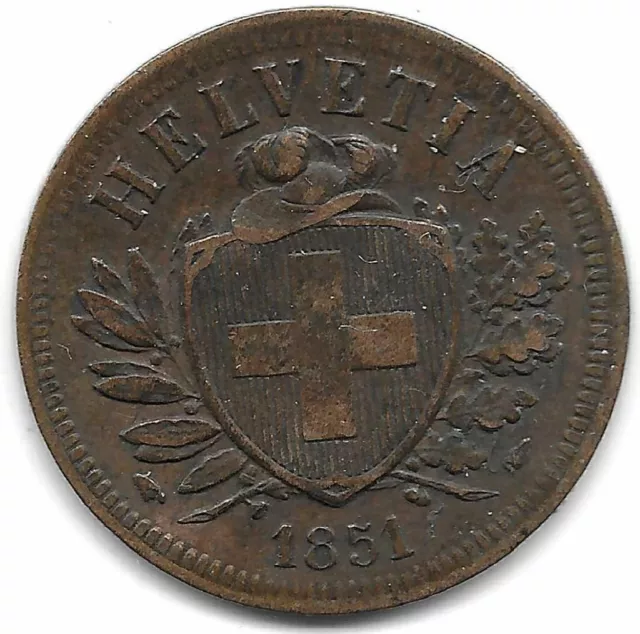 Schweiz 2 Rappen, 1851