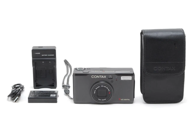 TOP MINT W/CASE] CONTAX TVS Digital Titanium Black Compact