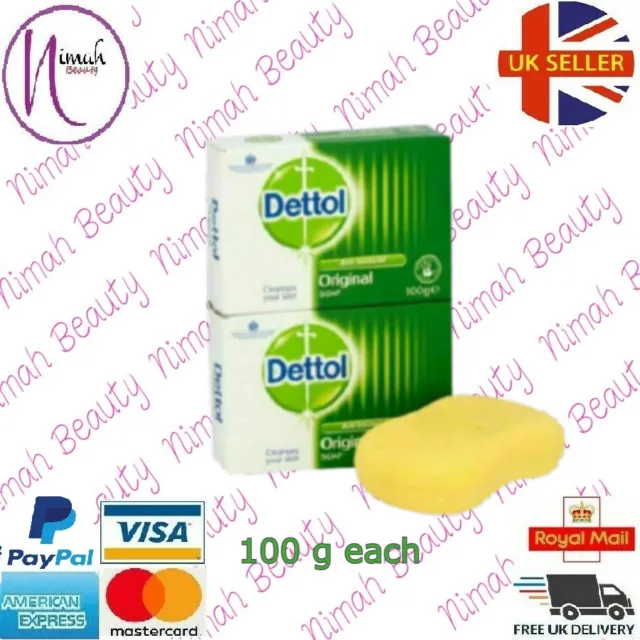 Dettol Antibacterial Original Bar Soap -100g each (Twin Pack of 1,2,3,4,5,6)