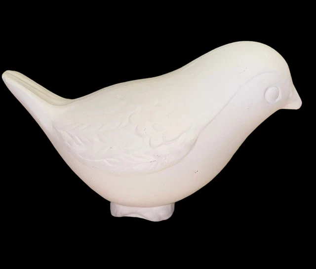 Estatuilla de pájaro bisque de cerámica lista para pintar hágalo usted mismo