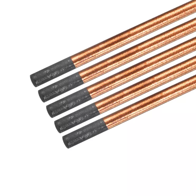 Copper Coated Gouging Carbon Electrode Rods, 8mm/0.3 Inch, 355mm/14-inch, 5pcs