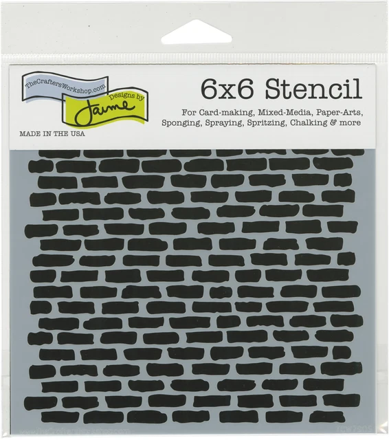 Plantilla Crafter's Workshop 6""X6""-Micro ladrillo TCW6X6-790S