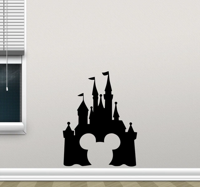 DISNEY CASTLE MICKEY Mouse Wall Decal Vinyl Sticker Nursery Poster
