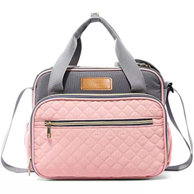 Mum Baby Girl Diaper Bag Pink Mom Tote -Travel Organizer Stroller Diaper Bags
