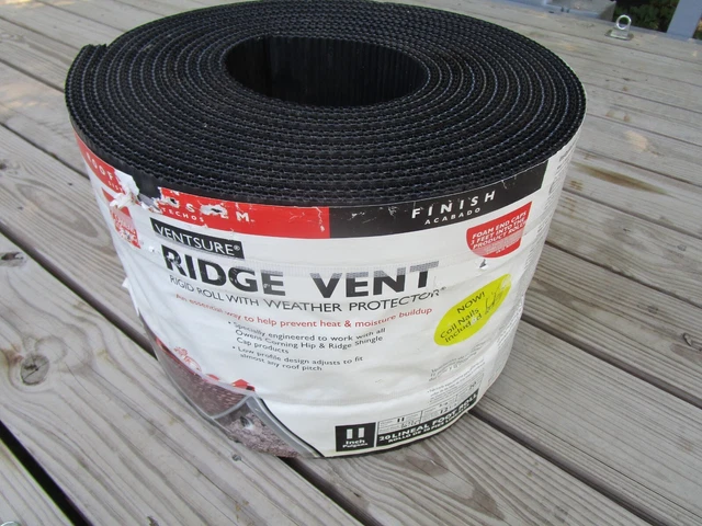 Owens Corning VentSure 11-in x 240-in Black Plastic Roll Roof Ridge Vent NEW 20'