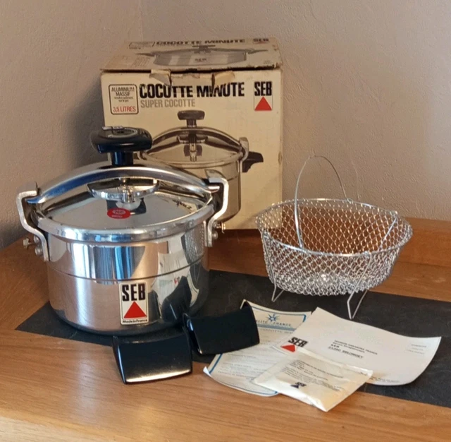 Seb Minute Cocotte - Alu Aluminum - 5.5 L liters + valve Silver - Sold