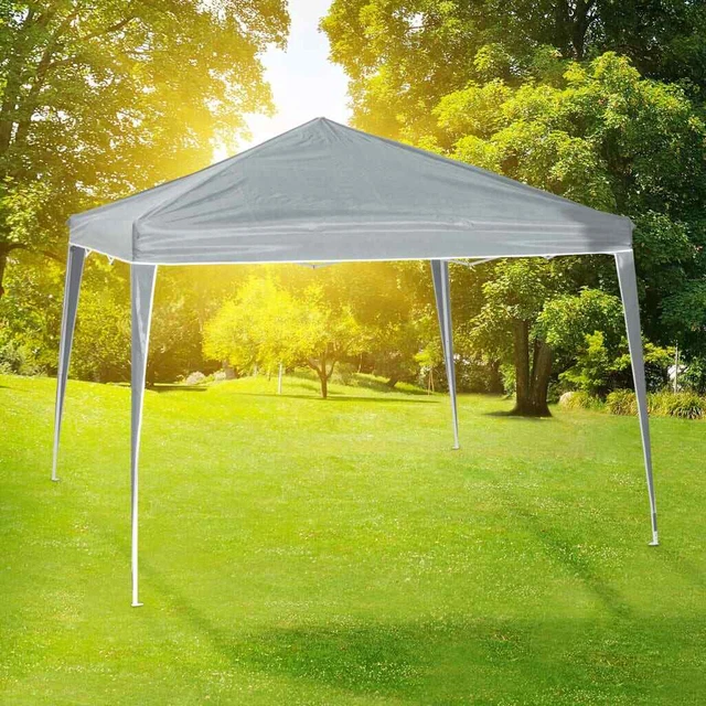 HI Faltbares Partyzelt 3 x 3 m Grau vidaXL 2