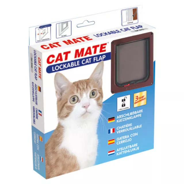 Cat Mate Porte de Chat Avec Fermeture Magnétique 304 B Braun, Neuf