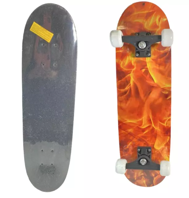 Flame Frame Skateboard Longboards 28"x8" Pro Complete Skate Board Cruiser