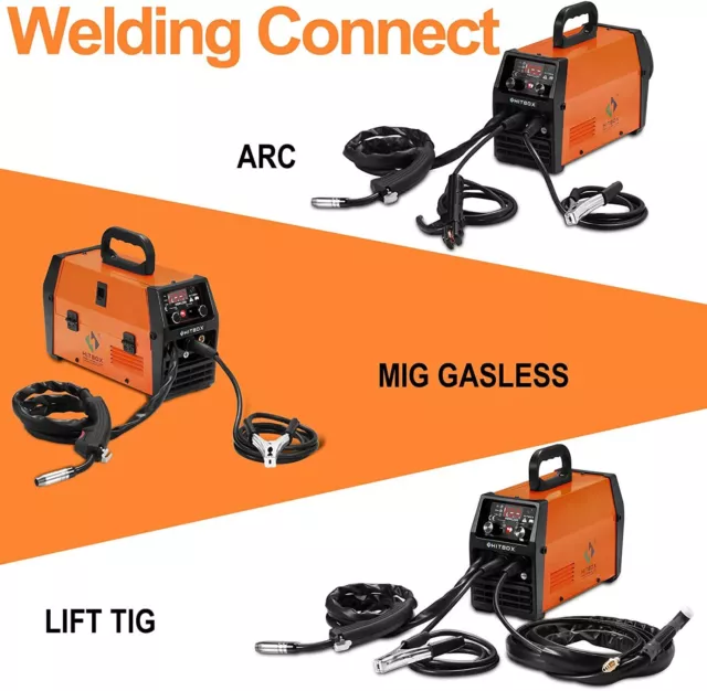 3 In 1 Mig Welder Inverter 200A Dc Mma Gasless Tig Arc Mig Welding Machine 220V 2