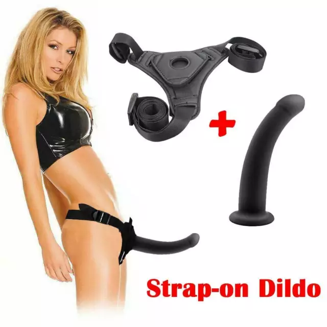 Waterproof-Strap-on-Dildo-Set-Women-Lesbian-Realistic-G-spot-Pegging-Sex-new-Toy