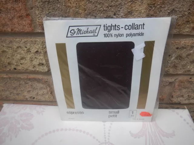 Collant Vintage St.michael Taglia Small Espresso 20 Denari Anni '70