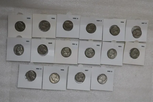Usa Nickels Collection From The 50'S B49 #1003