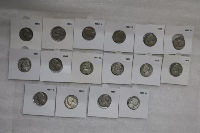 Usa Nickels Collection From The 50'S B49 #1003