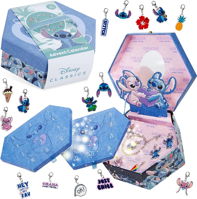 DISNEY STITCH ADVENT Calendar 2023 for Girls Charm Bracelet Necklace