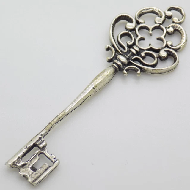 Vintage Italian Handmade Genuine Silver LIFE SIZE Decorative Key Figurine