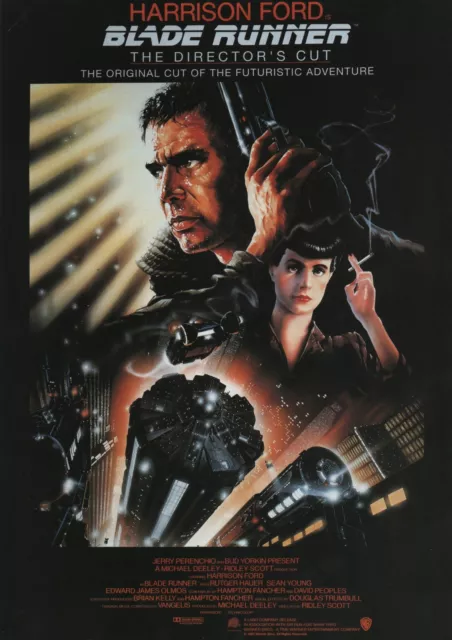 Blade Runner Director's Cut Harrison Ford Japanese Chirashi Flyer Poster B5