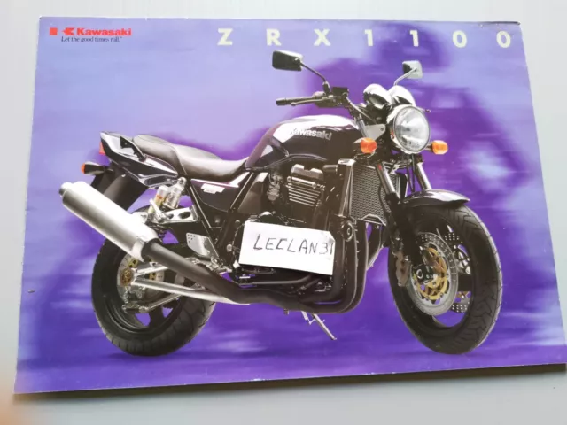 Kawasaki Brochure Catalogue pub moto ZRX 1100 , 1998 TBE