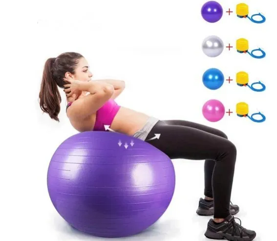 Balle d'exercice fitness, abdominale, yoga, fitness, tonification, grossesse, avec pompe 75 cm