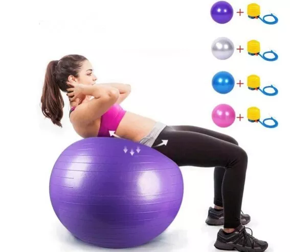 Fitness Exercise Ball, Abdominal, Yoga, Fitness,Toning, Pregnancy,With Pump 75cm