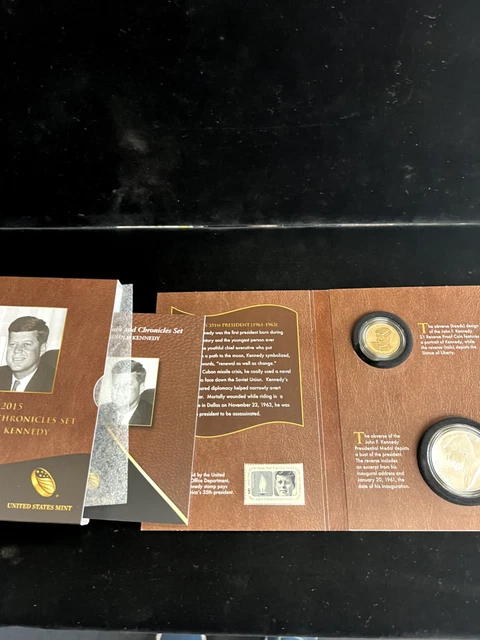 2015 John F Kennedy (JFK) Coin and Chronicles Set | OGP/COA