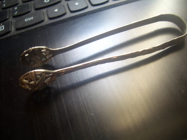Victorian oriental  silver chinese sugar tongs