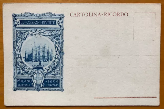 Carte Postale Souvenir Aufnahmen Etuis Milano 1894 Dom