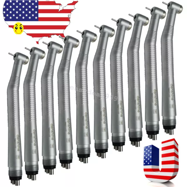 10PC Dental High Speed Handpiece Push Button 4 Hole Air Turbine for Dentist Use