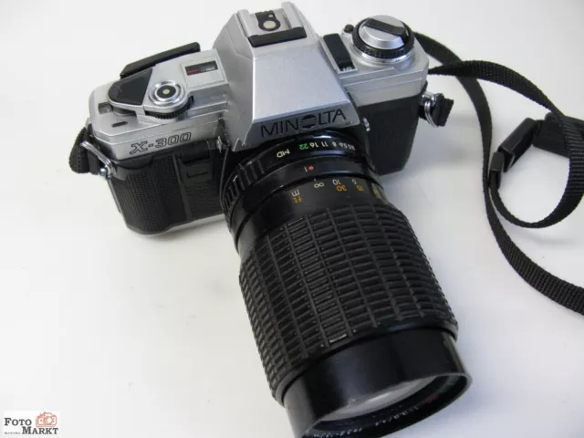 Kit: Minolta X-300 SLR + Objetivo Zoom 35-135 MM Maginon Lente Macro Multi