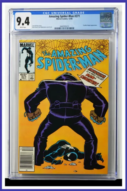 Amazing Spider-Man #271 CGC Graded 9.4 Marvel 1985 Newsstand Edition Comic Book.