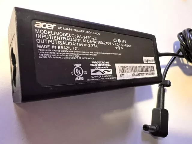 Original Acer PA-1450-26 45W 2,37A Laptop AC Adapter Ladegerät Netzkabel 1,1 mm