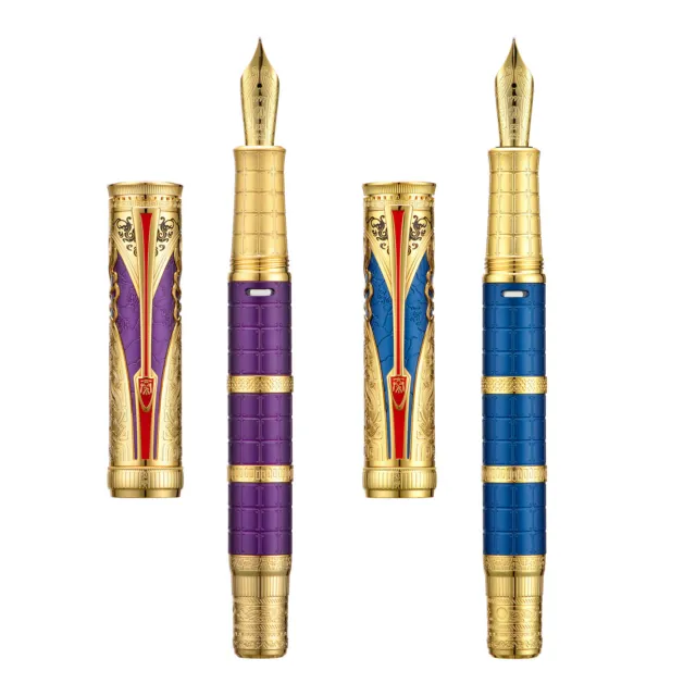 New Colour! Hongdian D5 Qin Piston Fountain Pen Dynasty Series EF/F Retro Pen