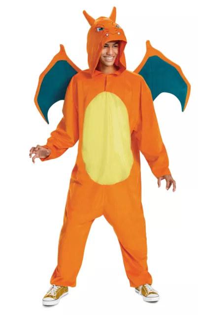 Deluxe Charizard Mens Womens Adult Costume NEW Pokemon Jumpsuit