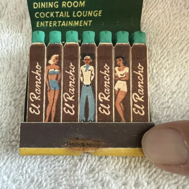 Vintage Feature Matchbook El Rancho Beaumont California Unstruck