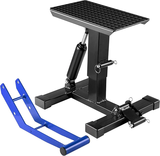 VEVOR Motorcycle Dirt Bike Lift Stand, 400 Lbs Heavy Duty BLUE
