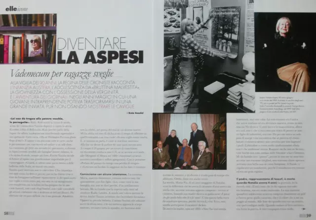 Italian Clipping Ritaglio 2019 NATALIA ASPESI vademecum per ragazze 4 PAGINE