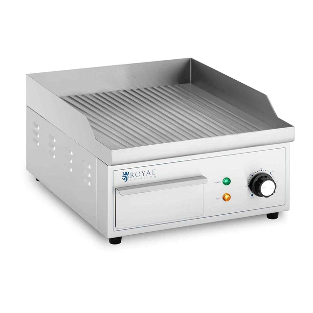 Plancha Électrique Professionnelle Plaque De Cuisson Rainurée Fer 38x33cm 2 kW