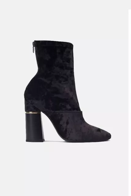 3.1 Phillip Lim "Kyoto" crushed velvet boots in black size EU40/US9