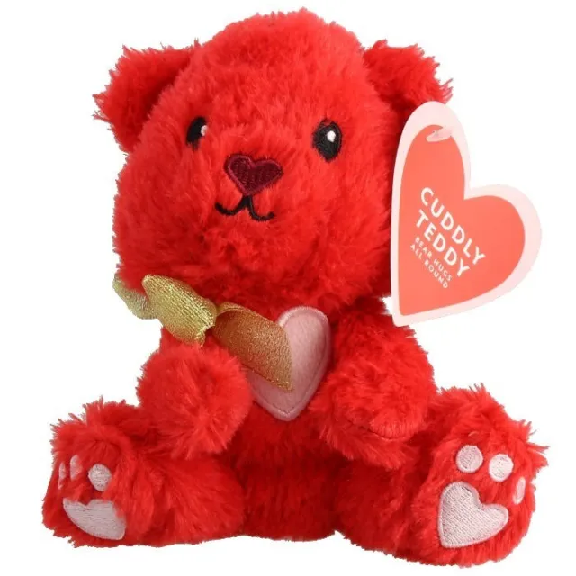 Valentine's Cuddly Teddy  Red 18cm Valentines Days Gift For Her Red Teddy Bear