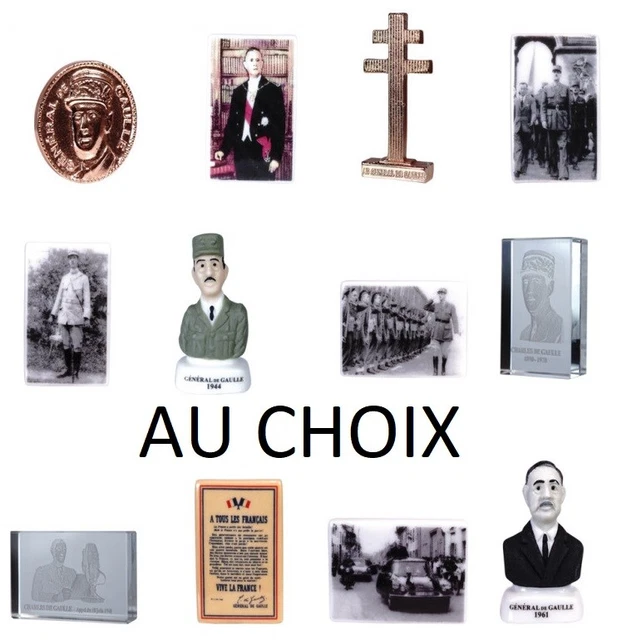 2021 ALCARA CHARLES DE GAULLE ANNIVERSAIRE FEVE PORCELAINE METAL DORE au choix