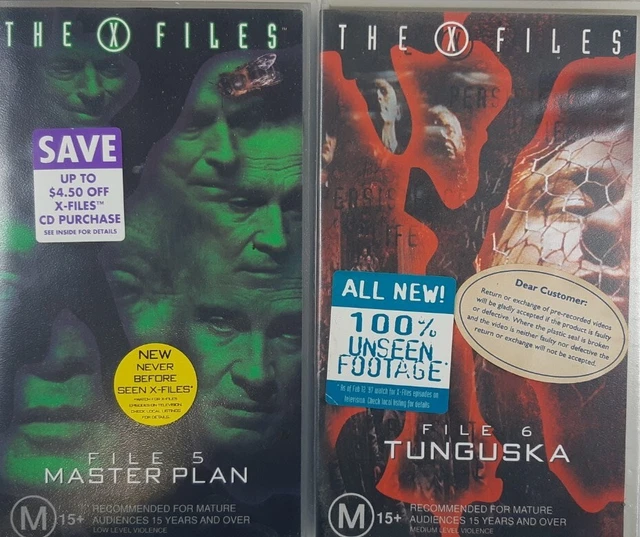 THE X FILES VHS Tapes File 5 Master Plan File 6 Tunguska David Duchovny