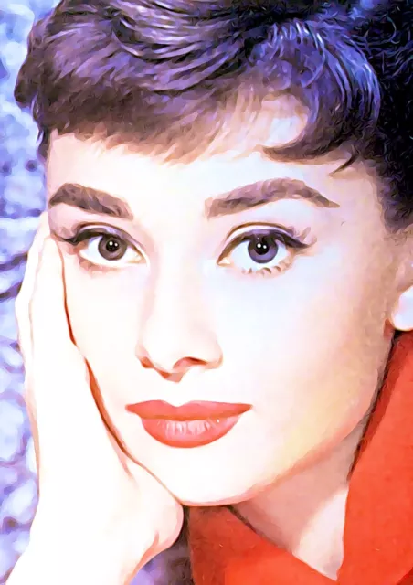 Audrey Hepburn Unique Graphic Art Illustration Print 25