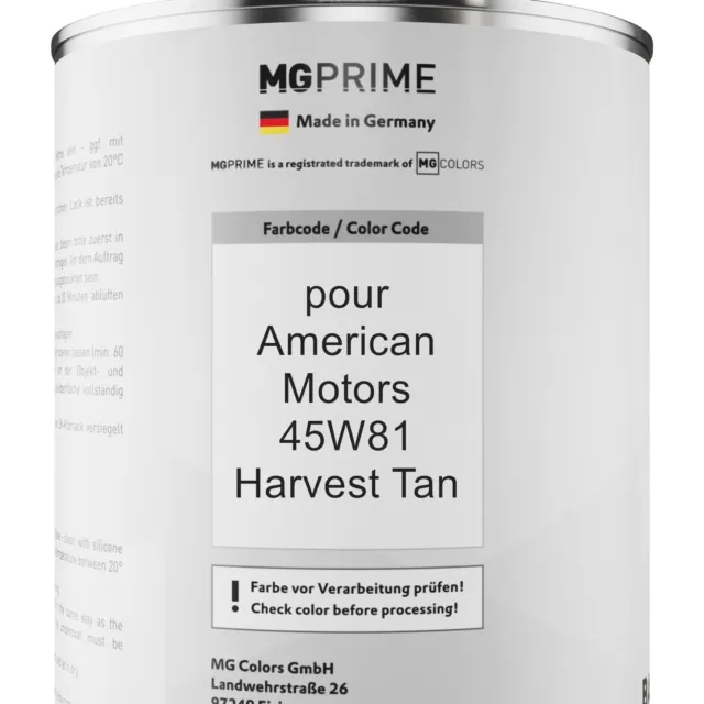 Peinture Voiture kit de pot pour American Motors 45W81 Harvest Tan 2,5l 2