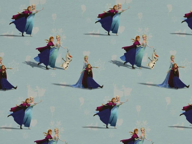 Disney Frozen-Die Eiskönigin, Baumwoll Jersey, hellblau,Stoff (J20)
